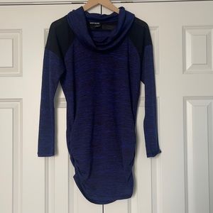 DKNY Jeans Indigo and Black Cowl neck Tunic Sweater
